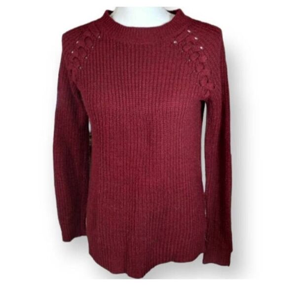 SO BURGUNDY SWEATER SZ.S EUC .  GORGEOUS SWEATER IN EXCELLENT USED CONDITION. - Picture 1 of 6